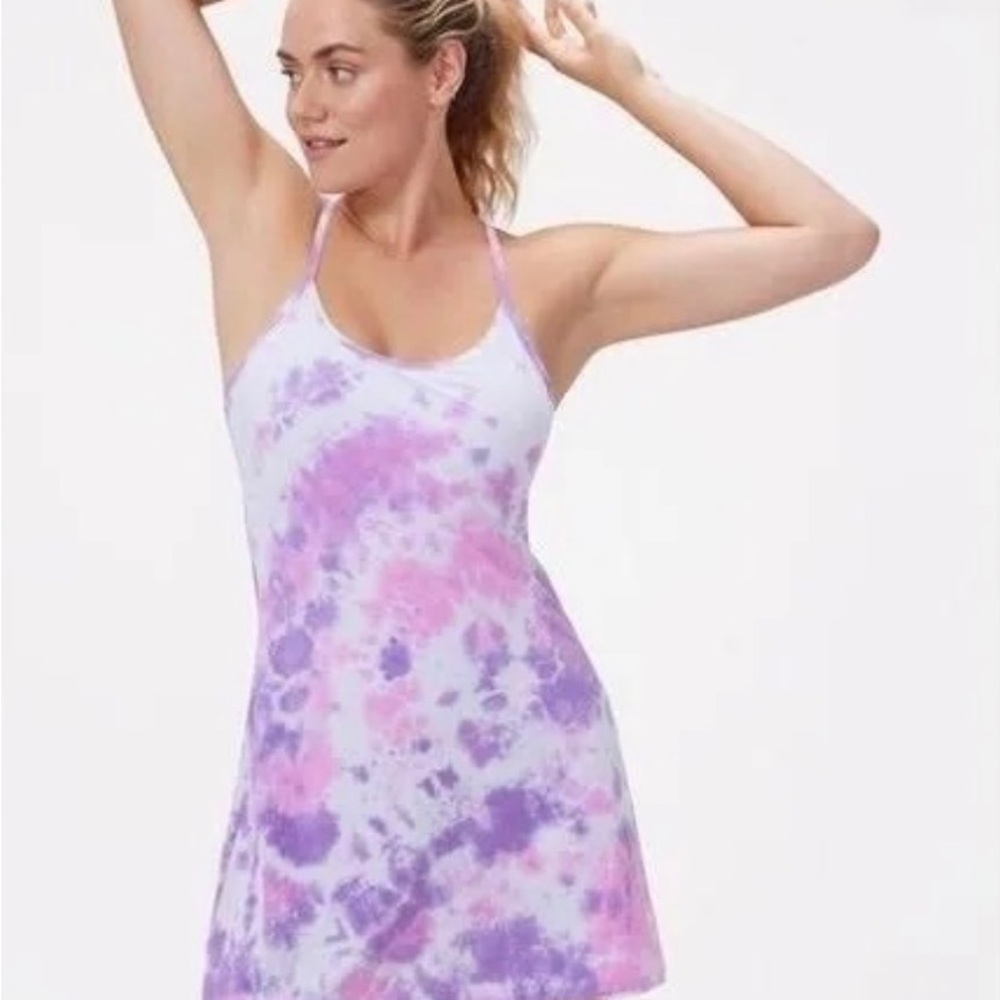 Outdoor Voices Tie dye Exercise Dress in Maypop